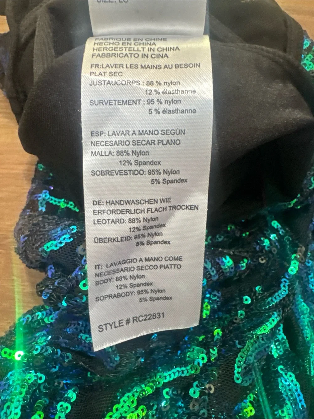 Revolution Dancewear Sequin Dress, Size LC 12-14